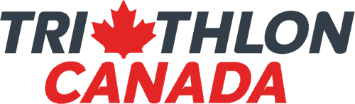 Triathlon Canada logo with red maple leaf and black and red text
