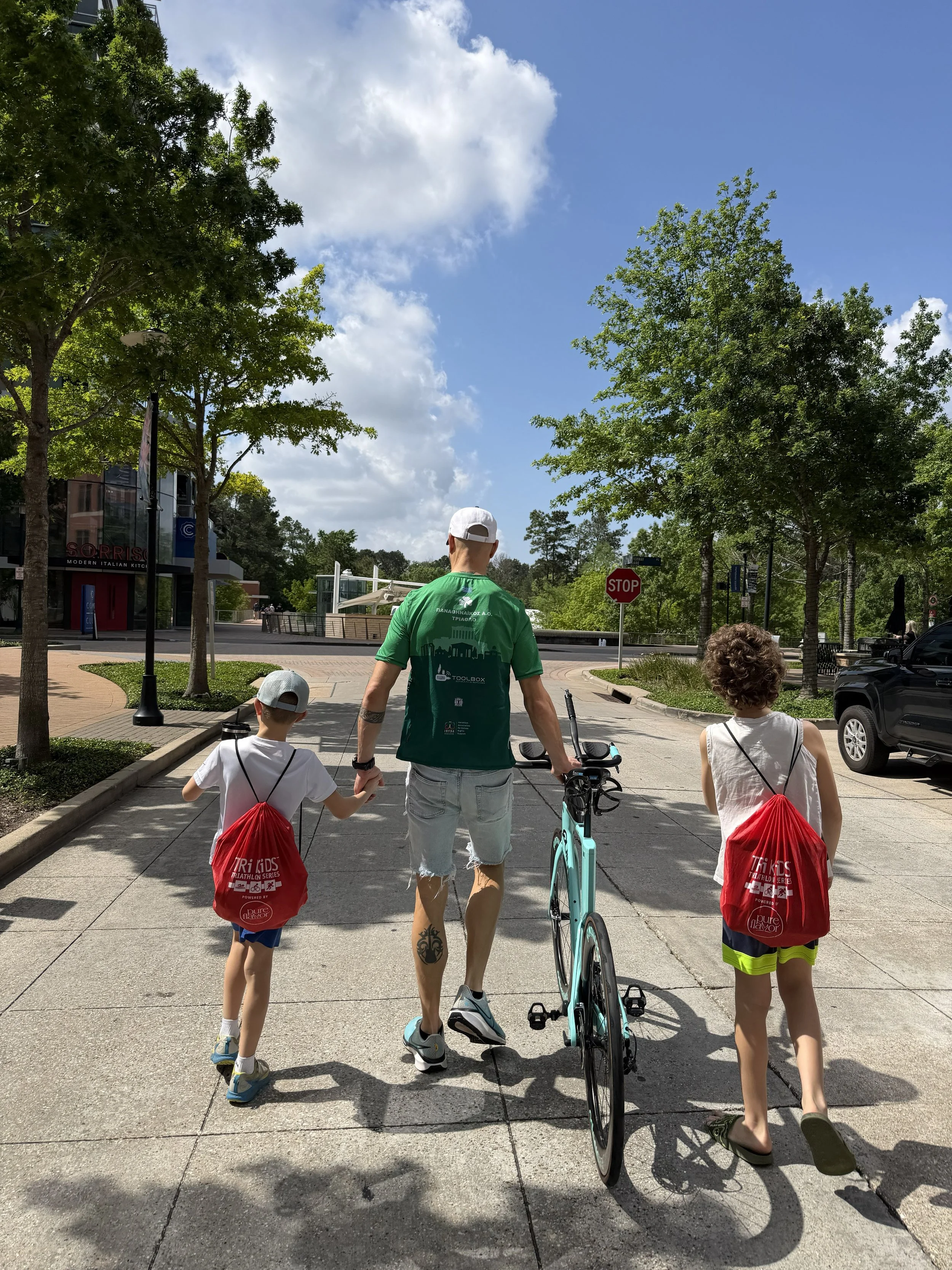 Busy age-group triathlete going to race around work and family commitments.