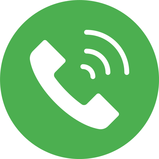 Green circle with white phone receiver and Wi-Fi signal icon indicating a call feature.