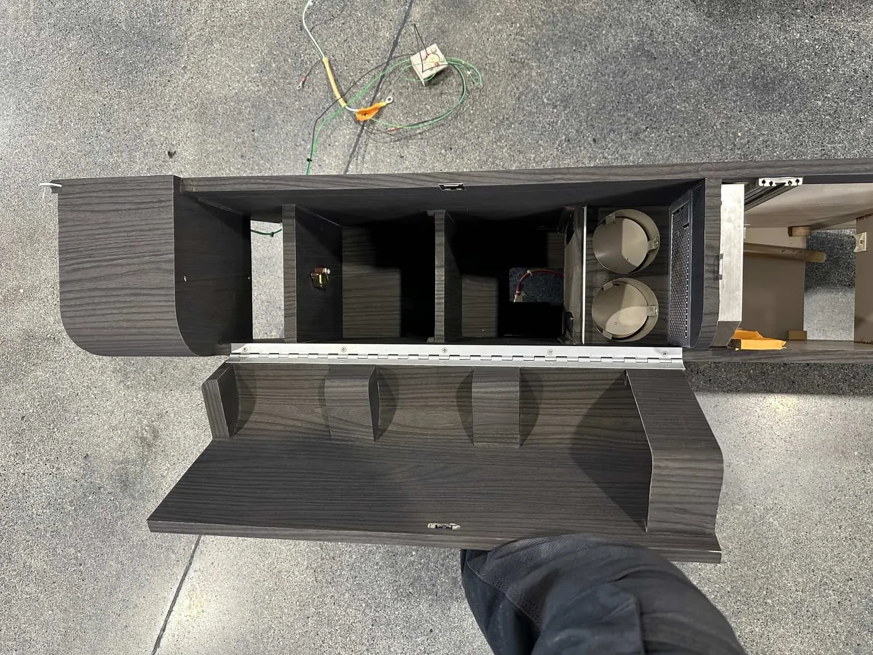 Citation CJ1 cabinetry storage inside wrapped 3m di-noc pw-2316mt