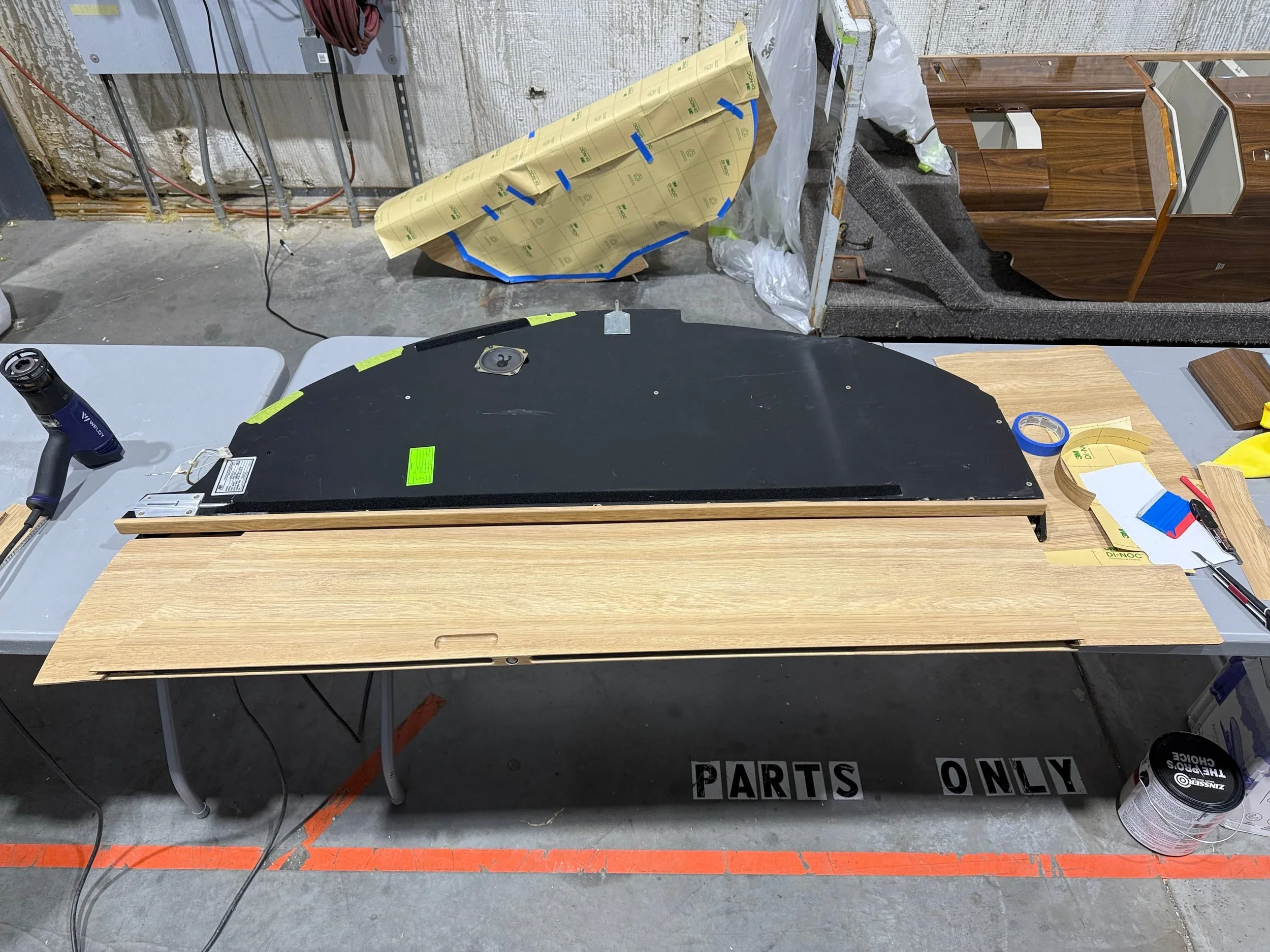 Citation Express 560XL bulkhead door after wrapped 3m di-noc dw-1883mt