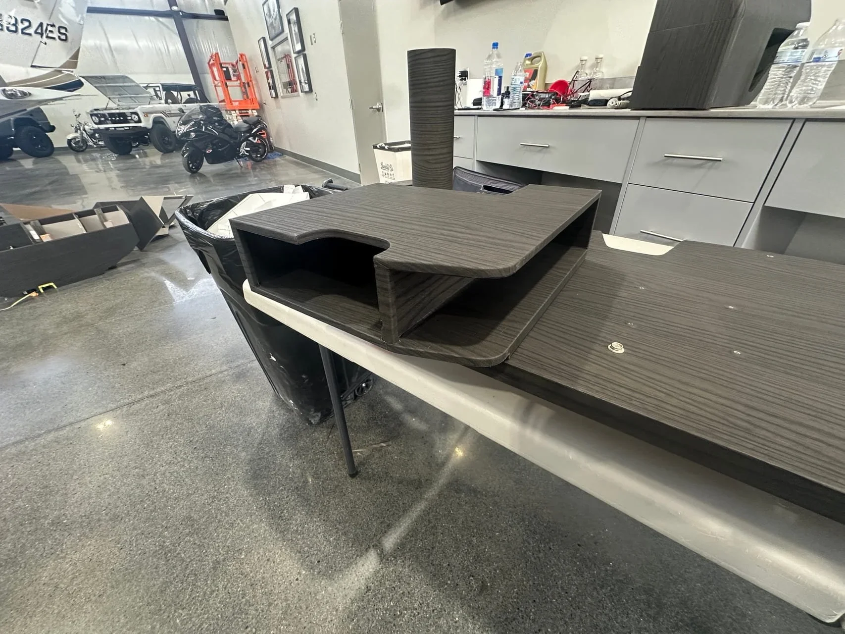 Citation CJ1 cabinetry bulkhead after wrapped 3m di-noc pw-2316mt