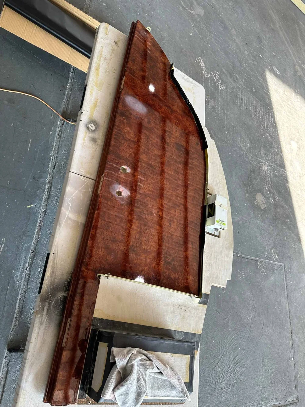Falcon 900B bulkhead wall before