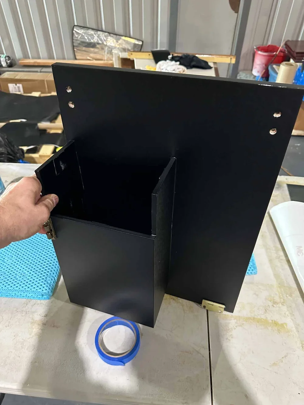 Falcon 900B cabinetry storage after wrapped 3m di-noc me-1685