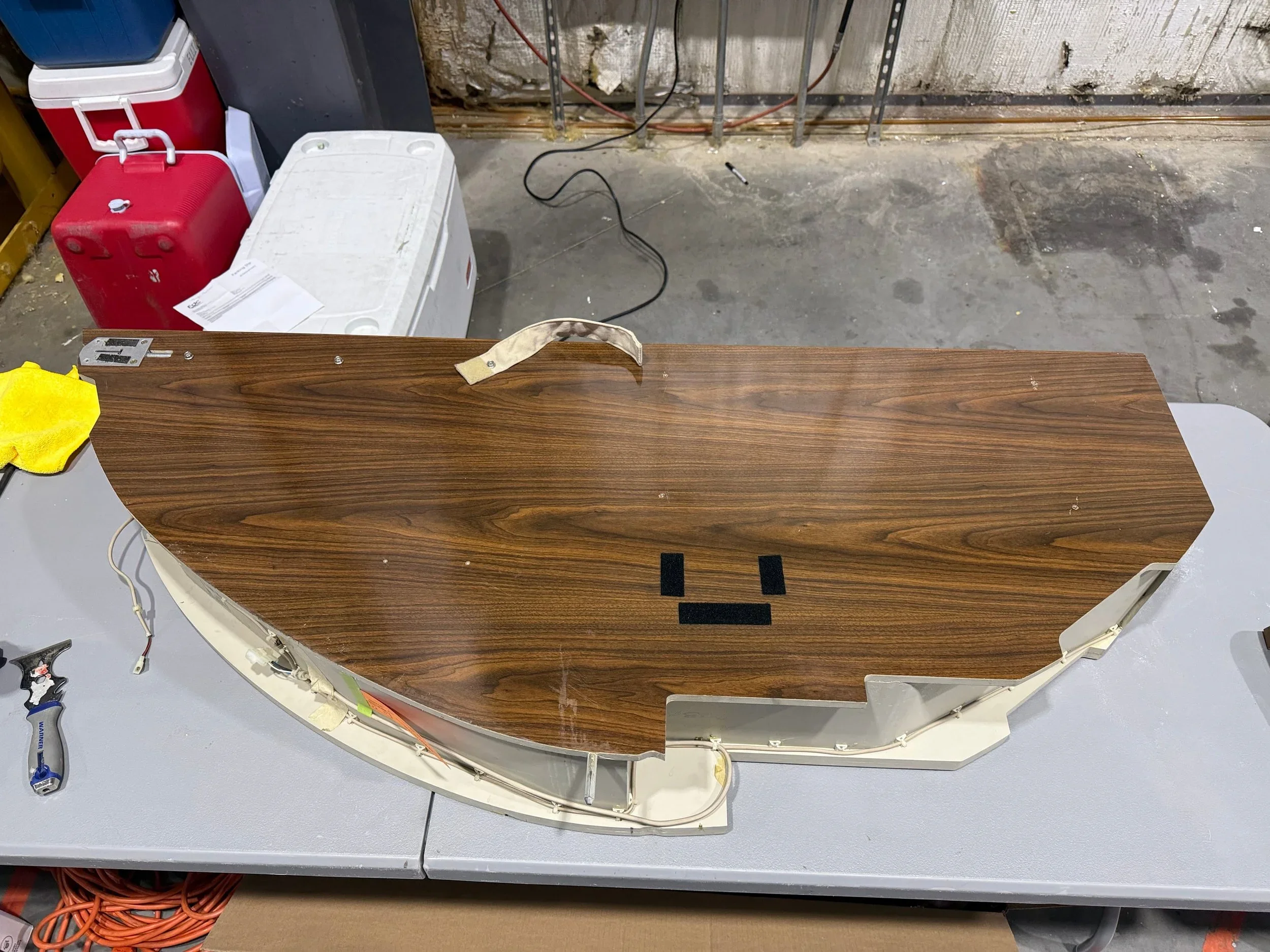 Citation Express 560XL bulkhead millwork before