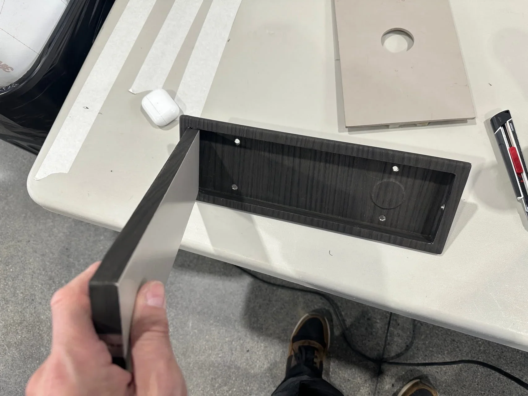 Citation CJ1 folding door trim piece wrapped 3m di-noc pw-2316mt
