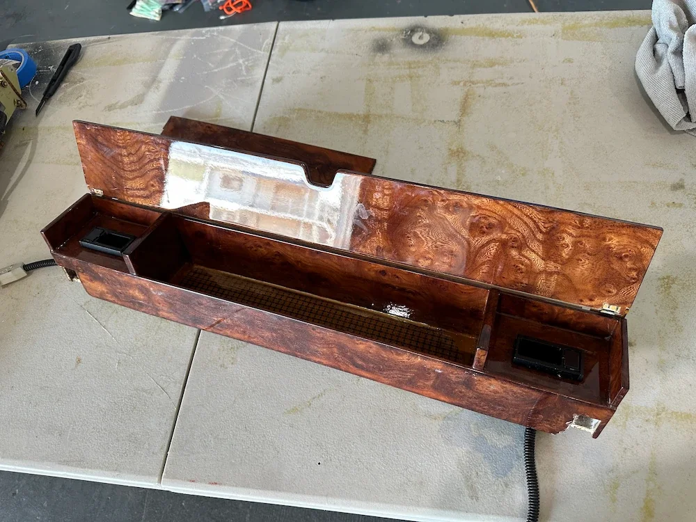 Before wrapping the private jet phone holder cast with Di-noc