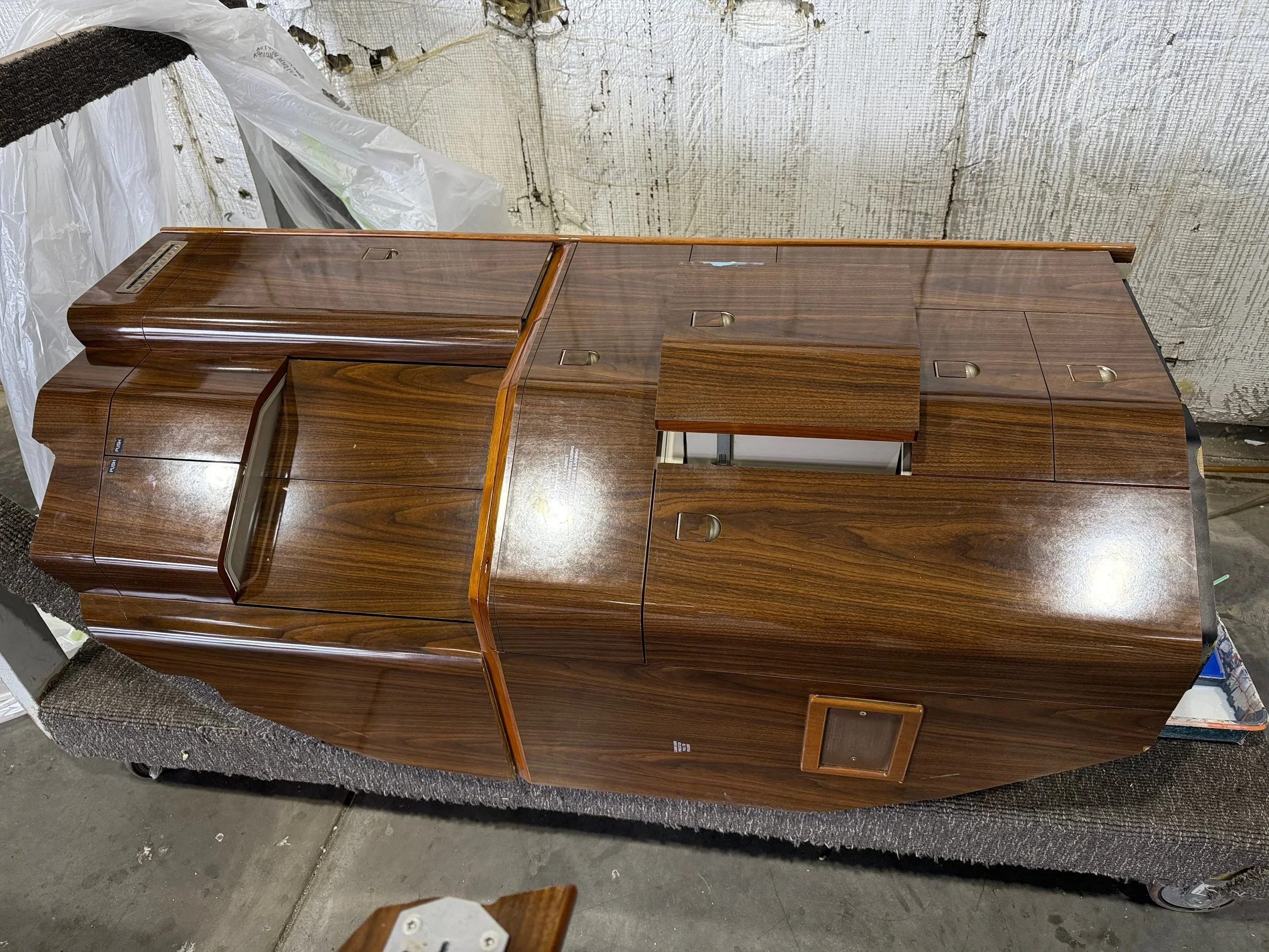Citation Express 560XL cabinetry before