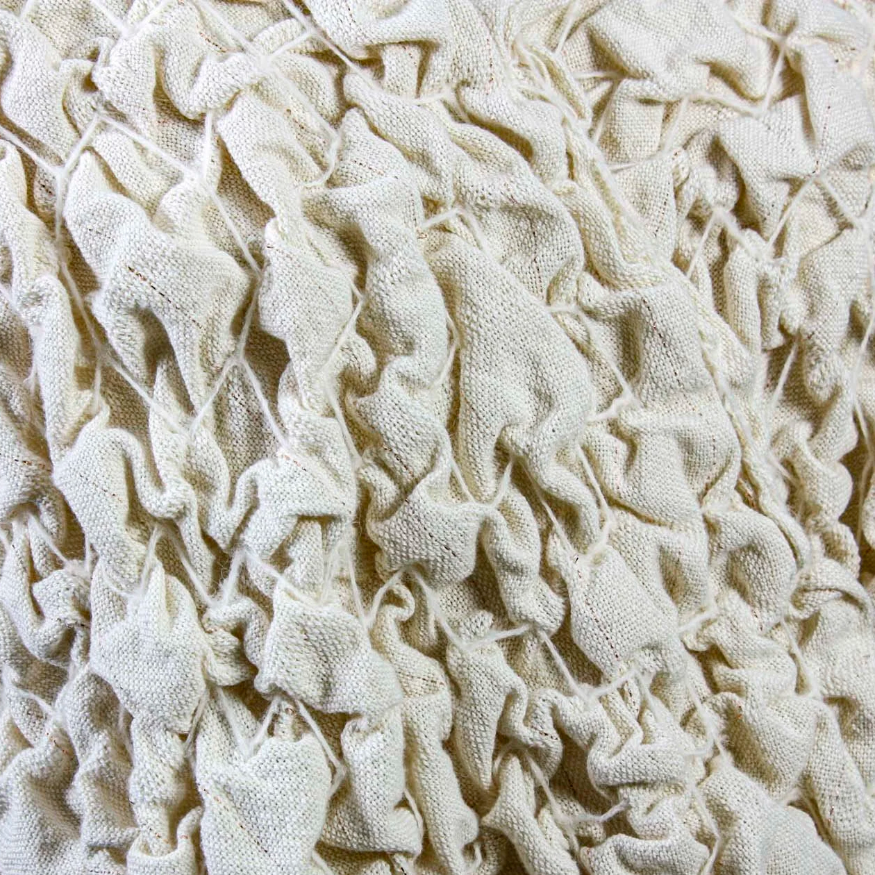 BUBBLES ~ Natural White with Thin Gold Stripes