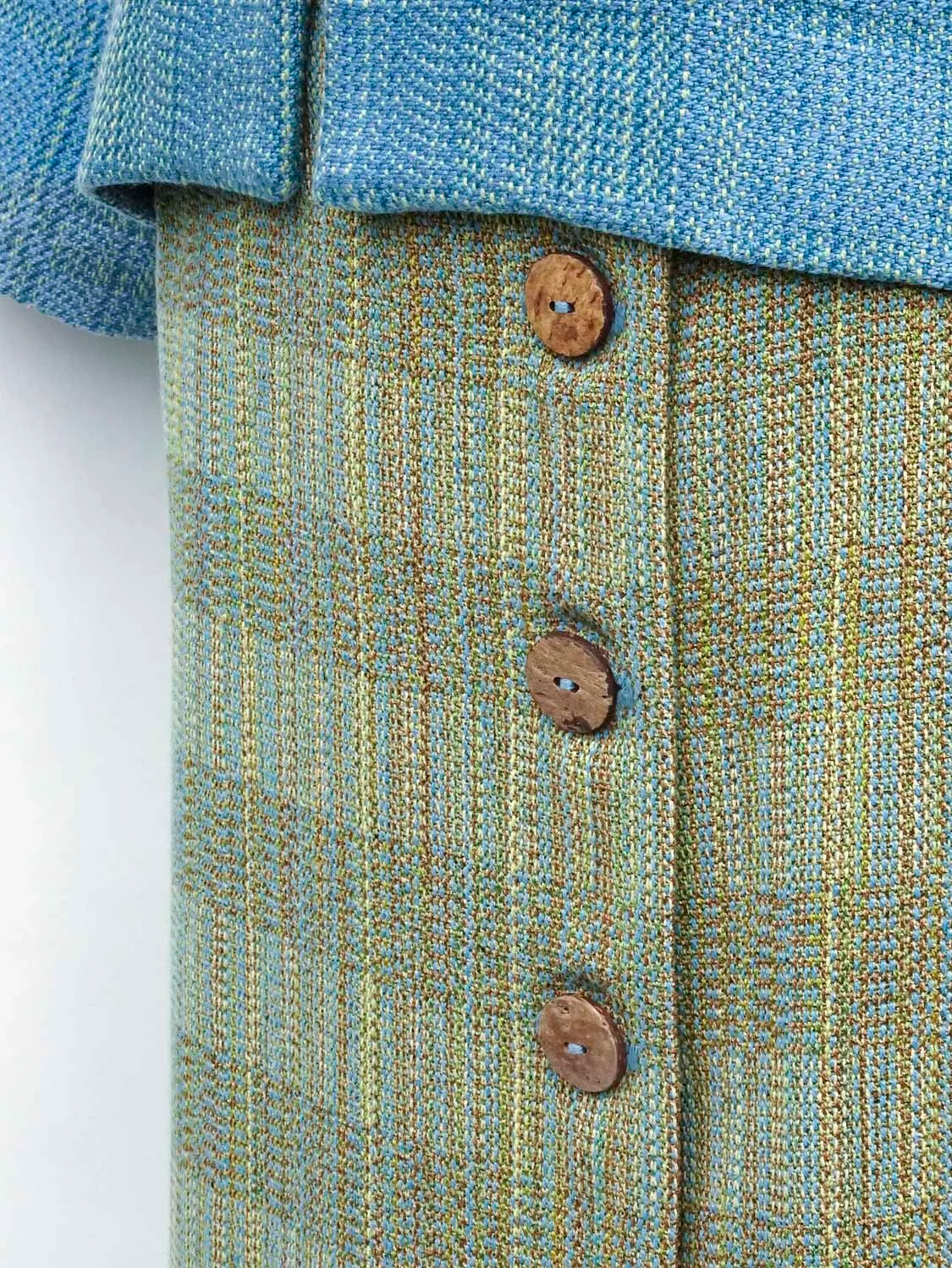 HYACINTHS IN FULL BLOOM ~ Detail of Handwoven Skirt with Front Button Closure