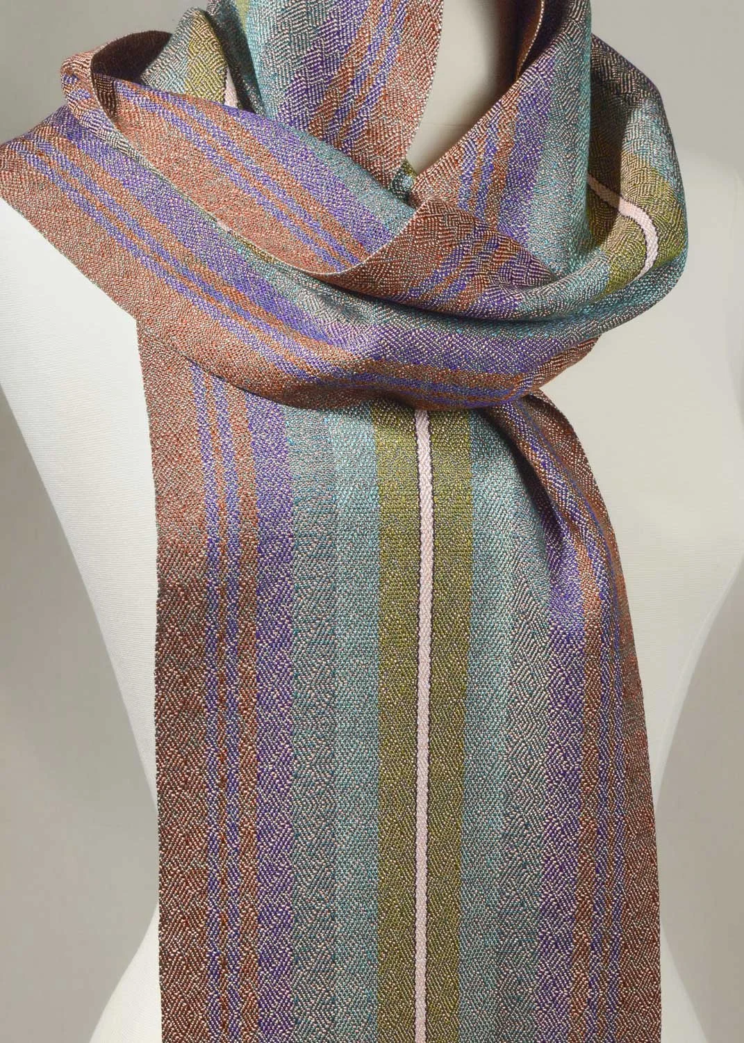 ISLE OF SKYE SCARF ~ Red, Purple, Green