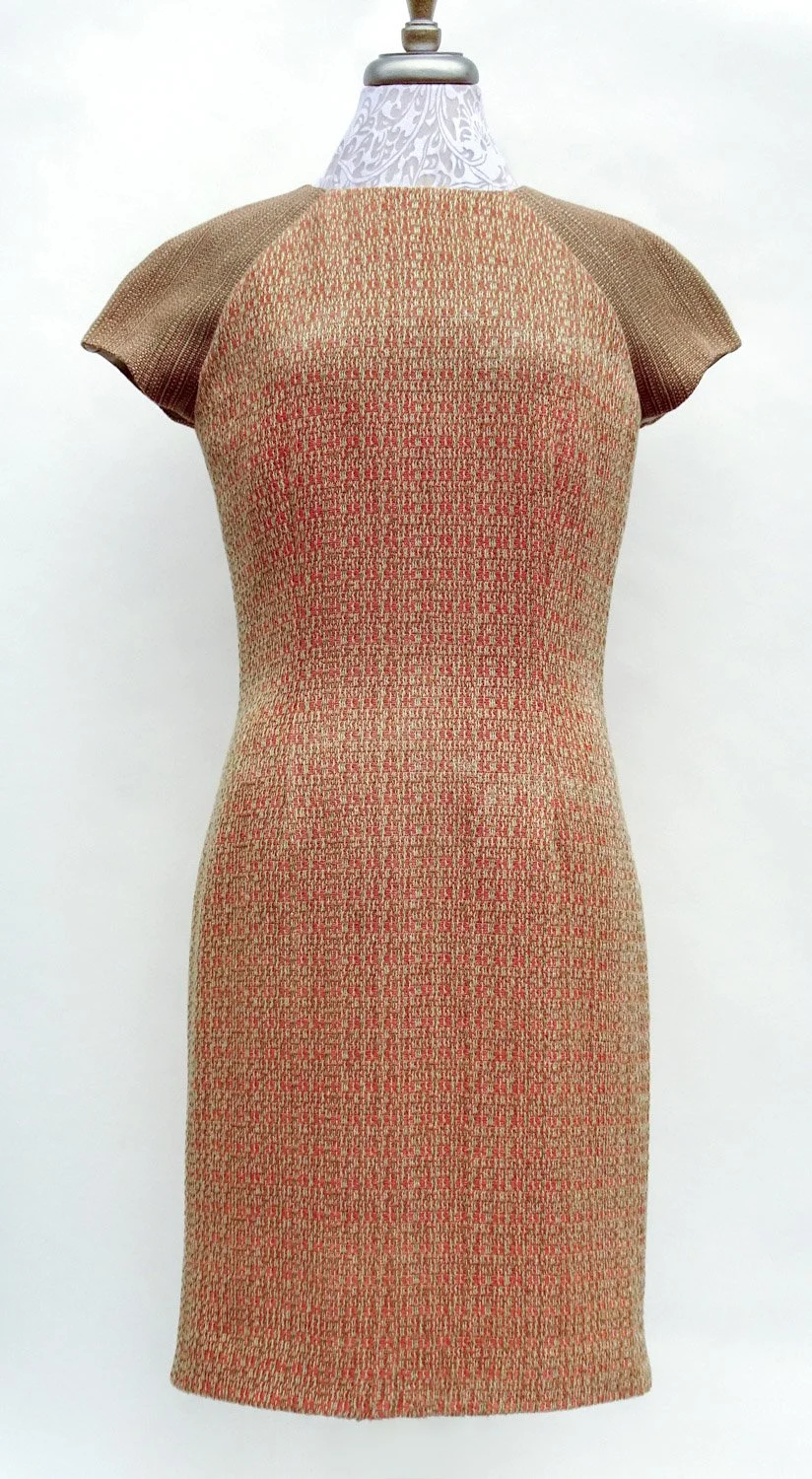 PEACH DRESS ~ Cap Sleeves and a Button-Up Back