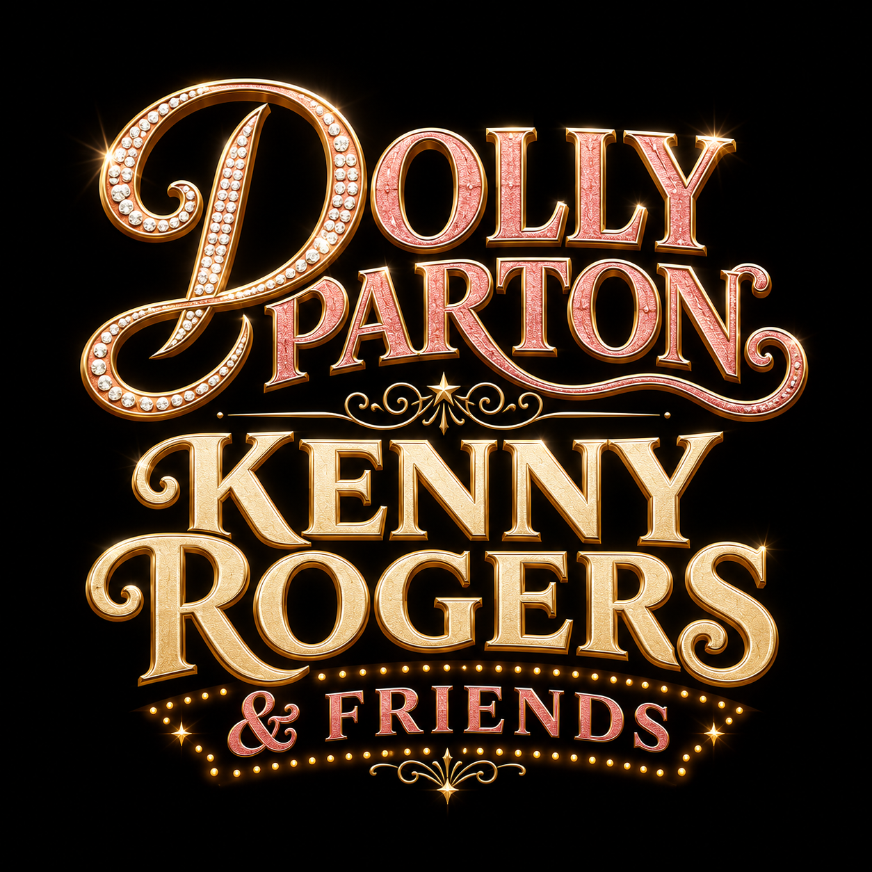 Dolly Parton, Kenny Rogers & Friends artwork, one of Oli Gilford's Producer & edit producer credits. 