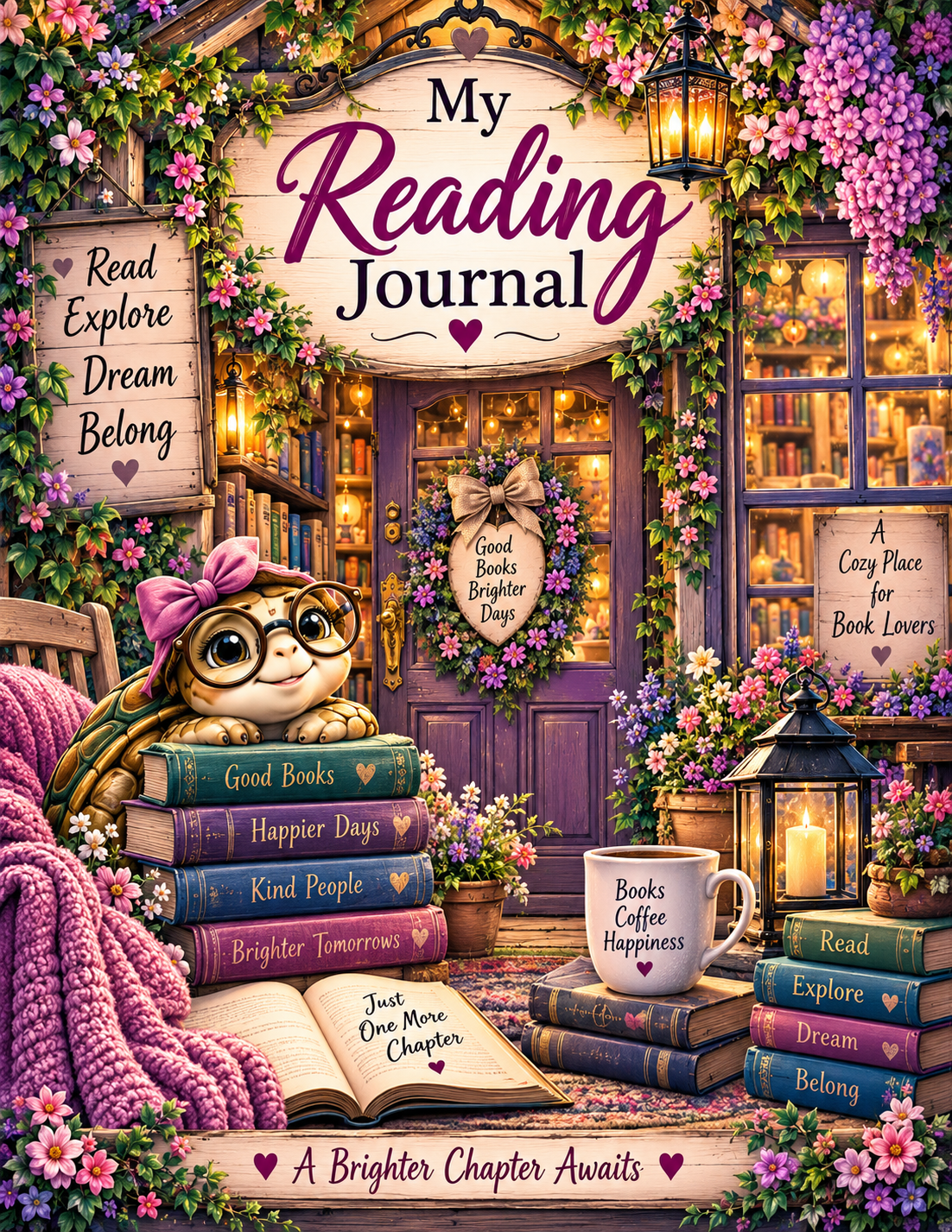 25 PAGE PRINTABLE READING JOURNAL  DIGITAL DOWNLOAD