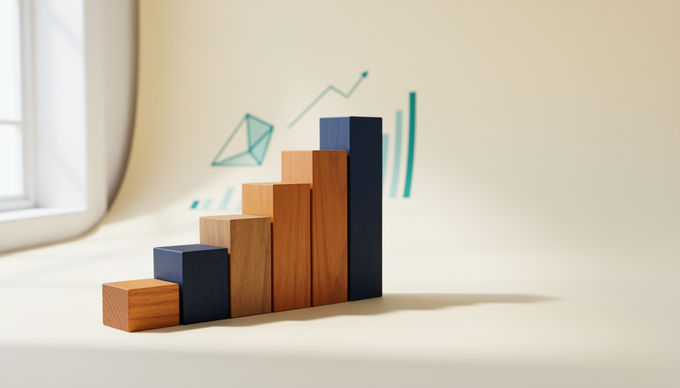 Visual representation of organizational growth, strategic planning and long-term value creation.
