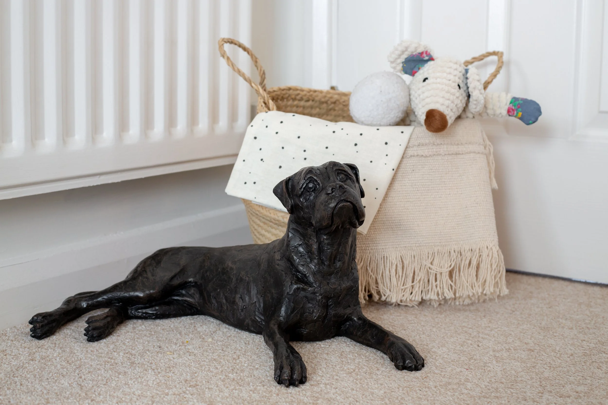 Boxer Dog Cast Urn