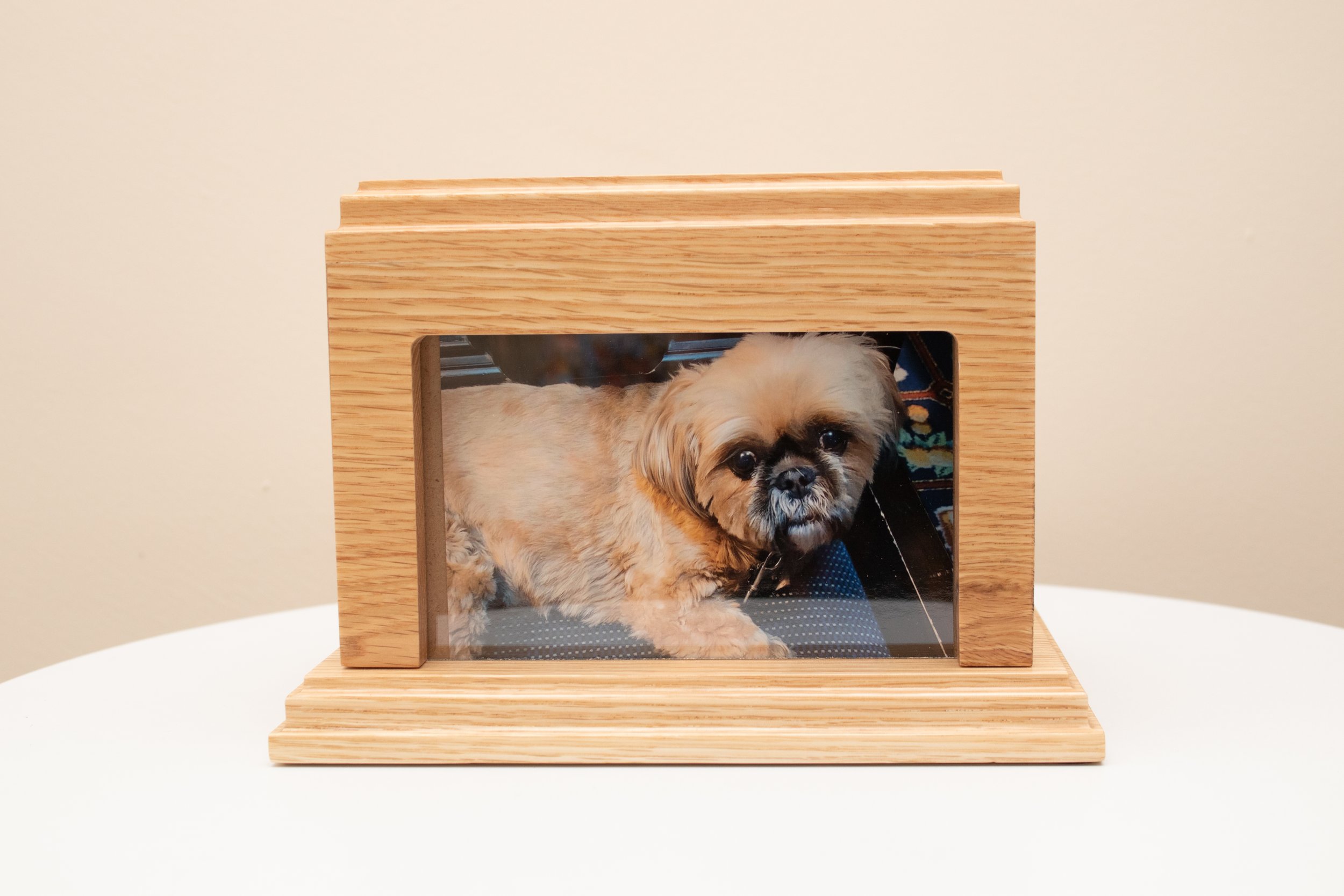 Solid Oak Photo Urn (3 sizes available)