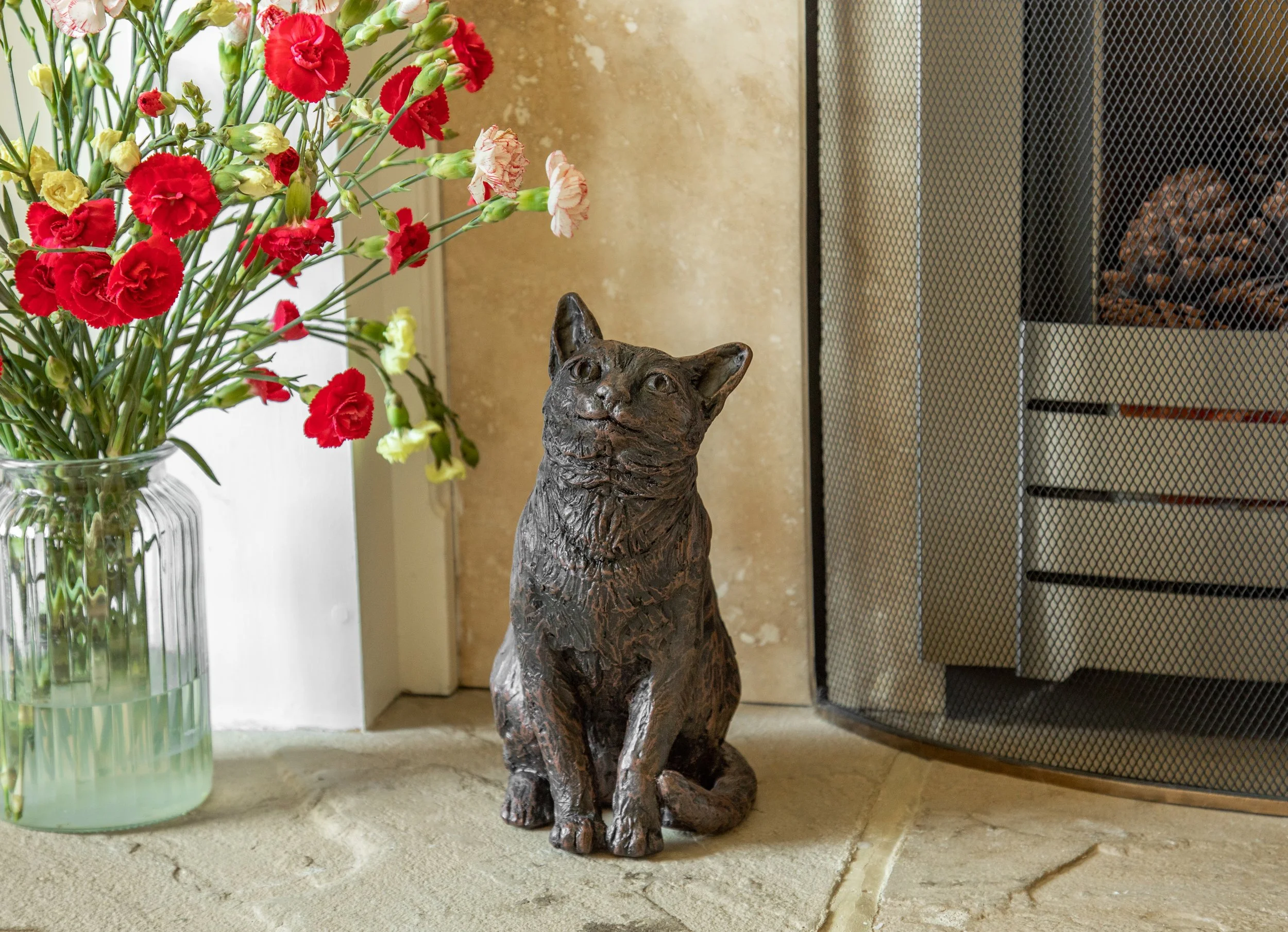 The Caring Cat Cast Urn