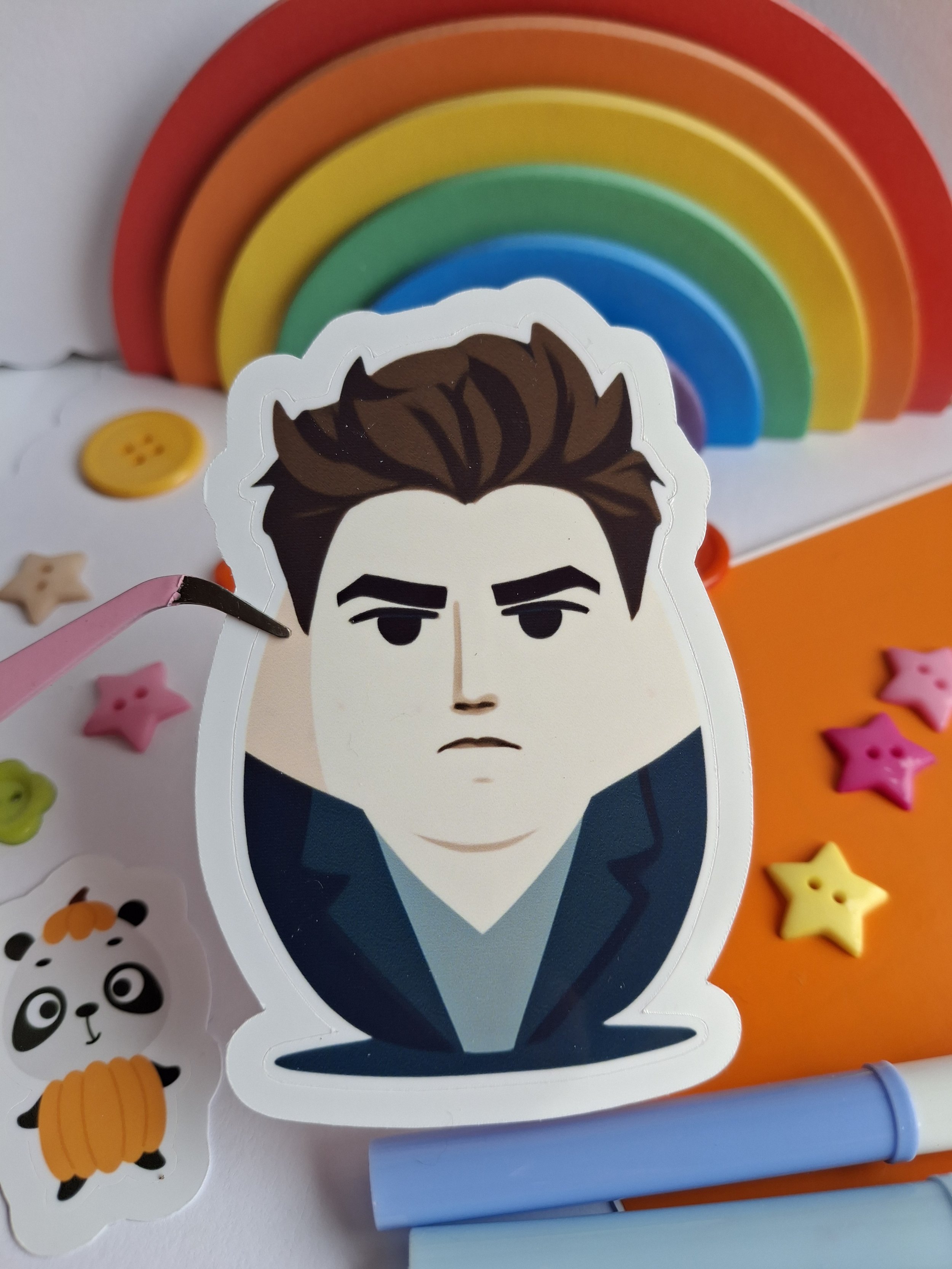 Eggward: The Twilight Egg Sticker Edward From Twilight Funny Egg ward Decal