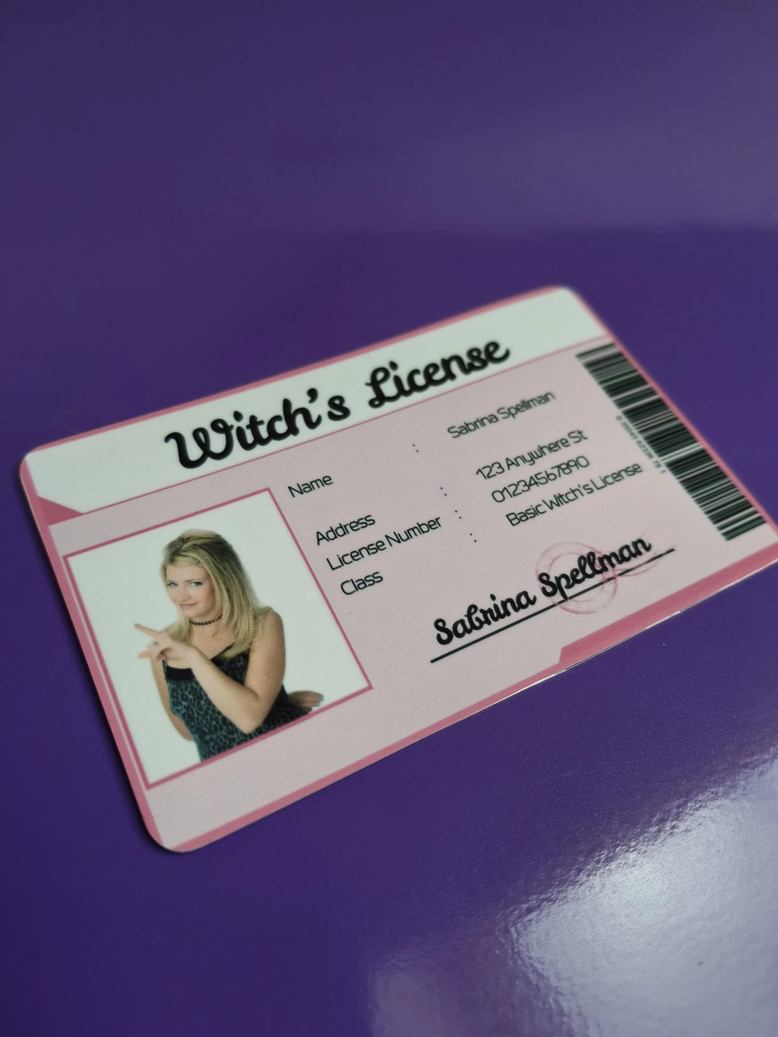 Sabrina The Teenage Witch Licence Custom Witch's License As Seen On The TV Show Sabrina 00s