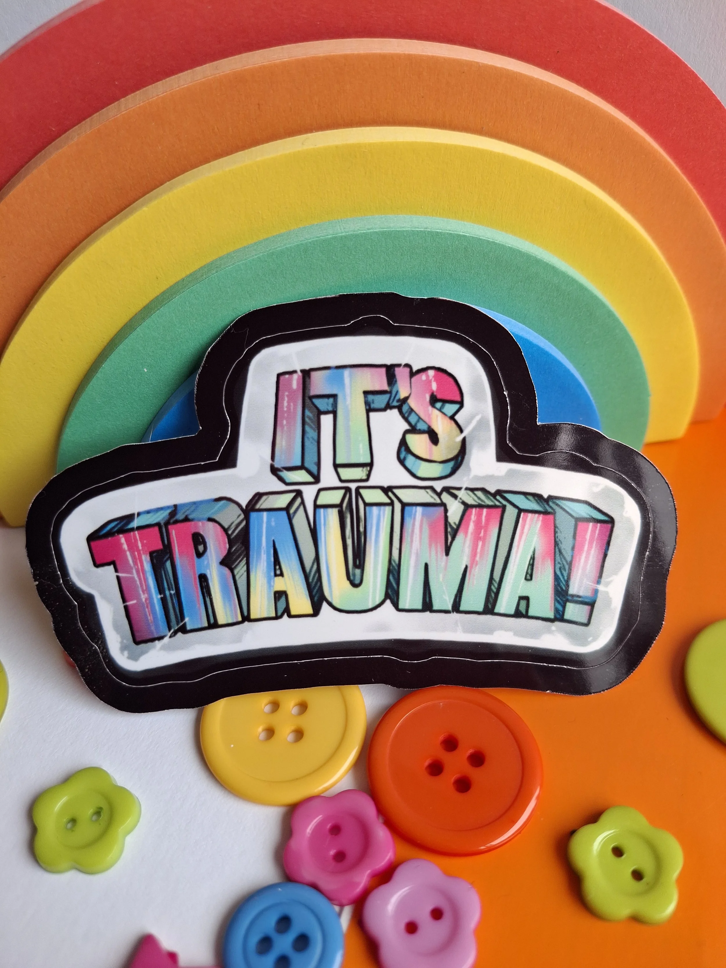 Rainbow 'It's Trauma!' Silent Hill Sticker