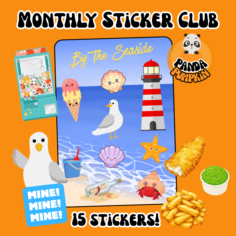 Monthly Sticker Club: 15-Themed Delightful Stickers