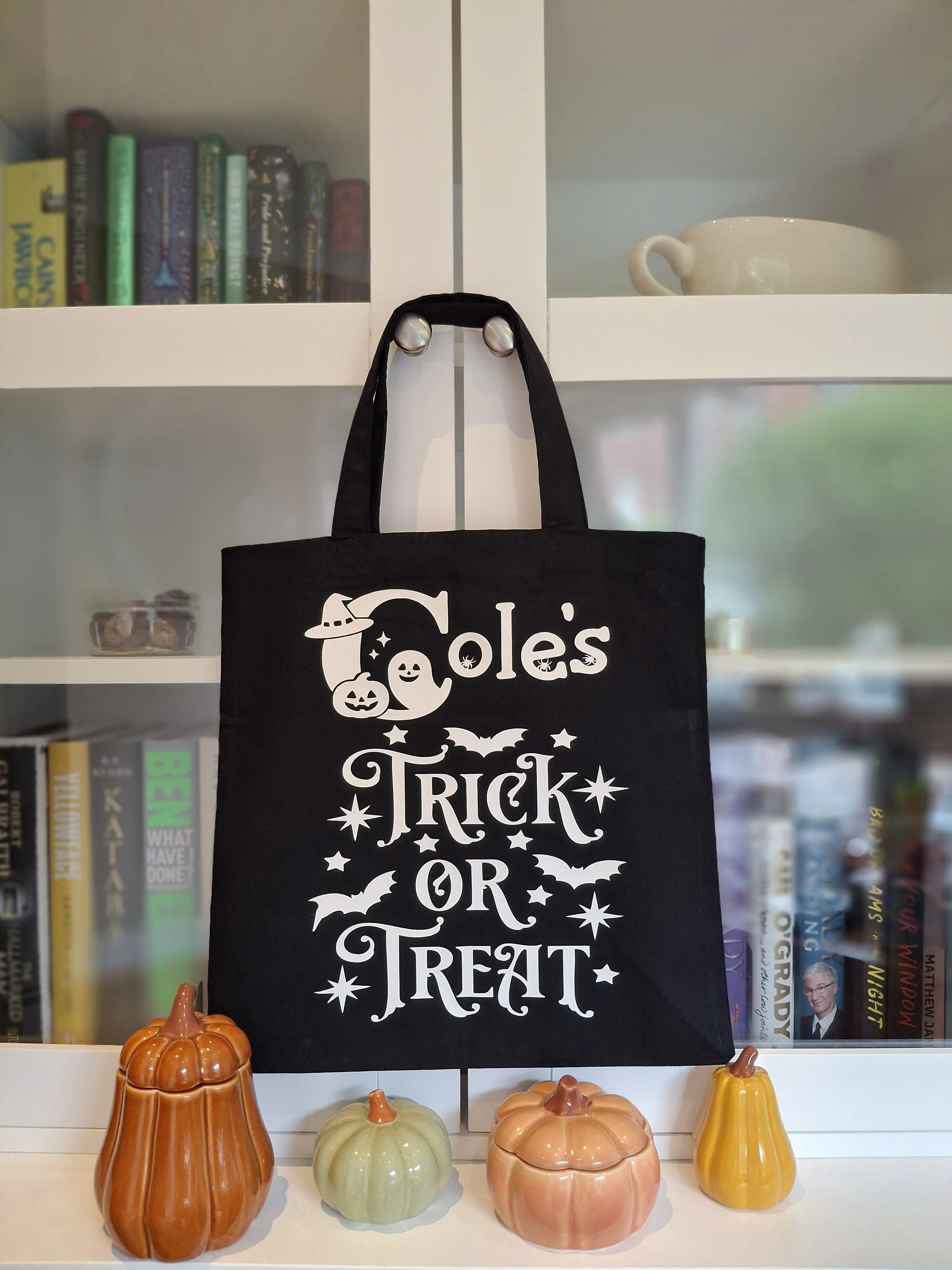 Custom Trick or Treat Bag For Halloween Personalised Halloween Tote Ideal For Kids