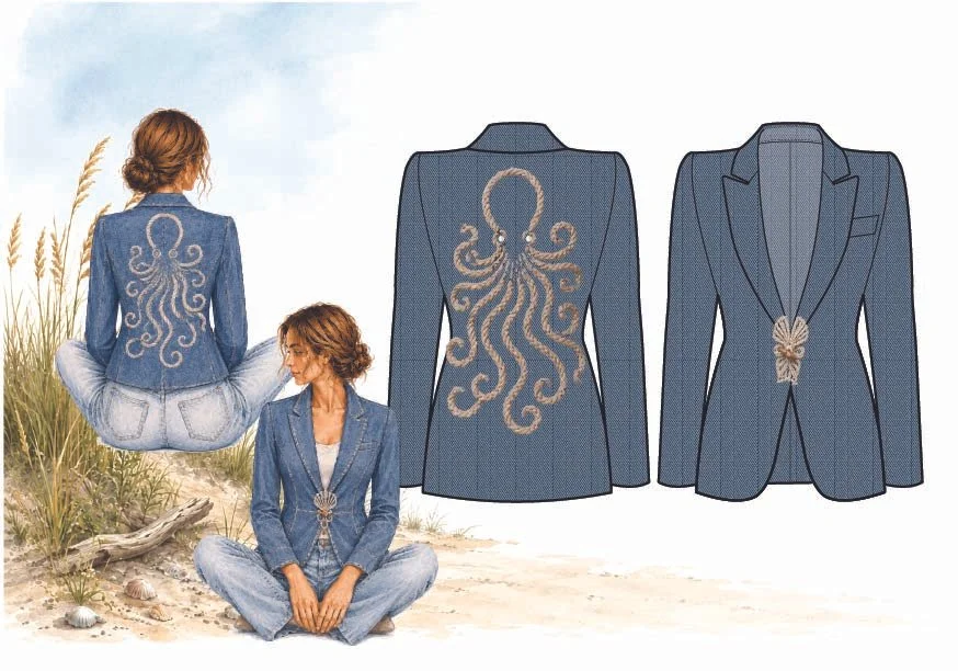 Octopus Shell Applique