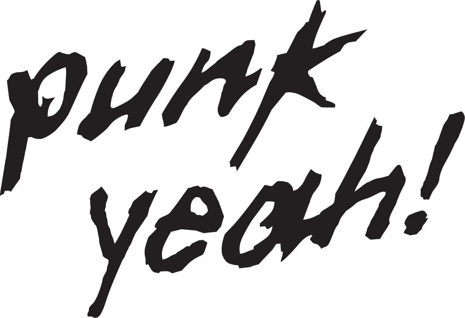 Bold, dynamic text that says 'Punk Yeah!'