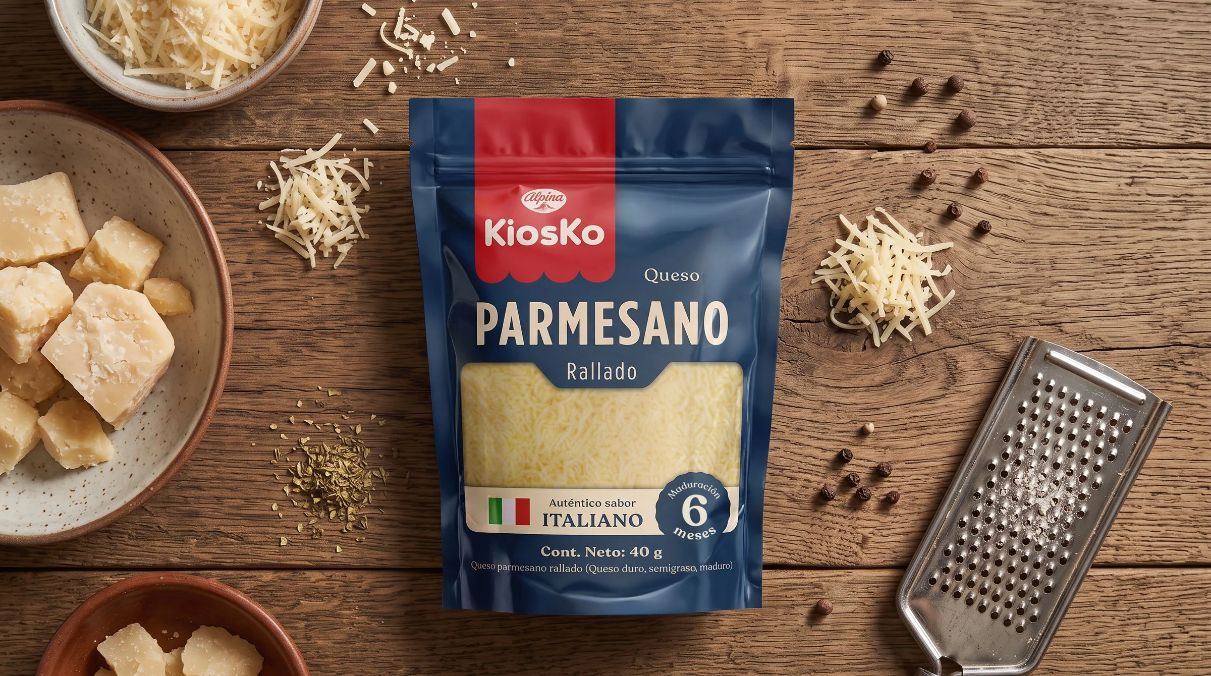 Kiosko parmesano rebranding Gworkshop Design 