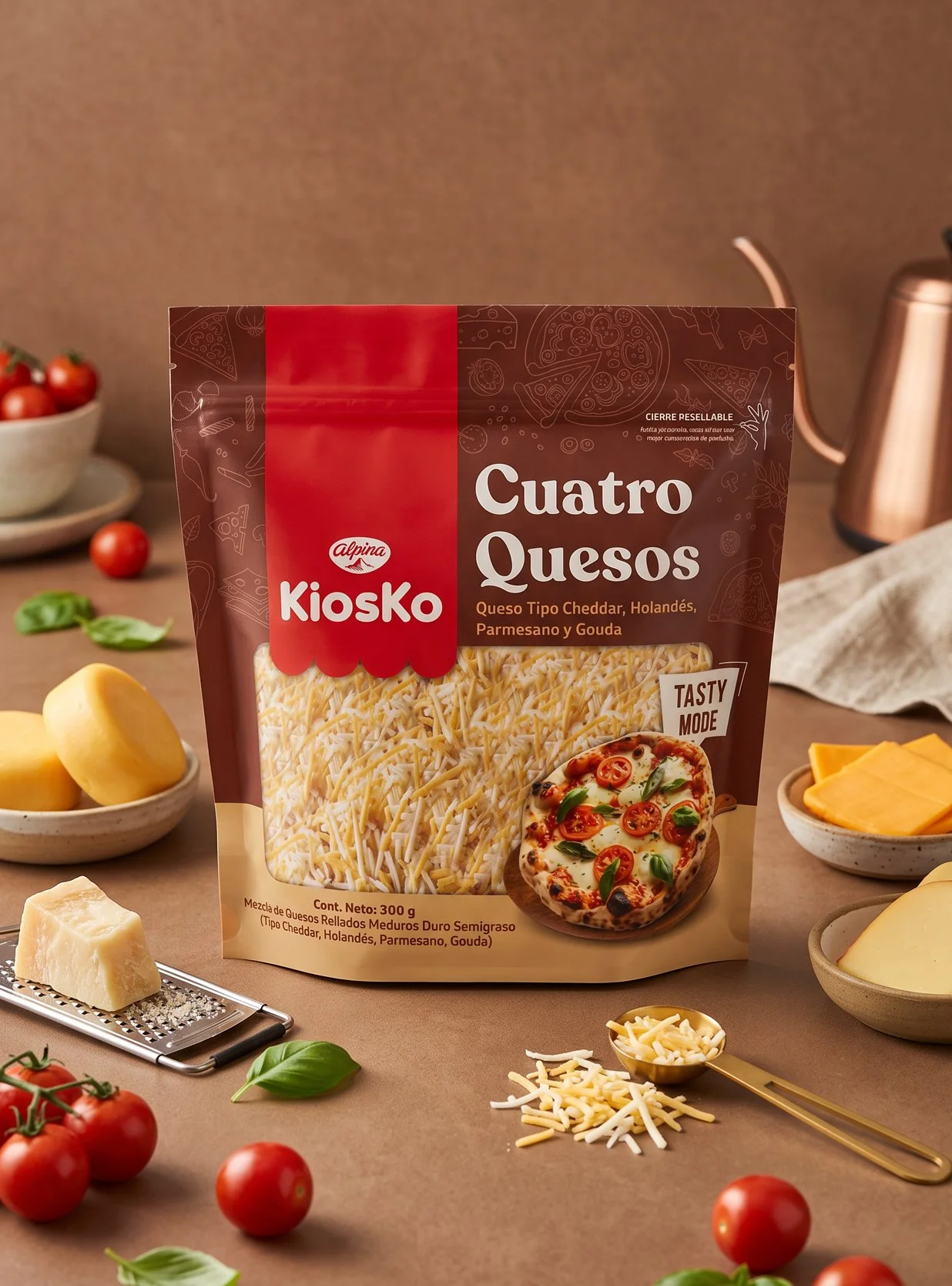 Kiosko cuatro quesos Gworkshop Design rebranding