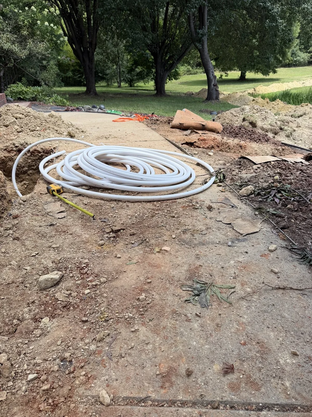 New water service line ready for installation