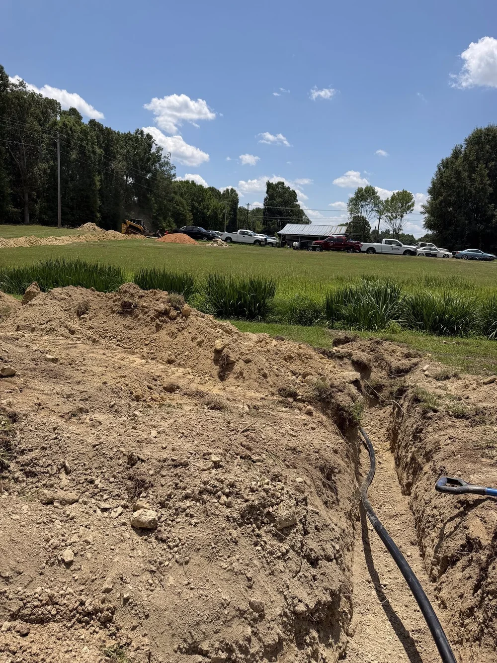 Master Tech Plumbing water main trench excavation