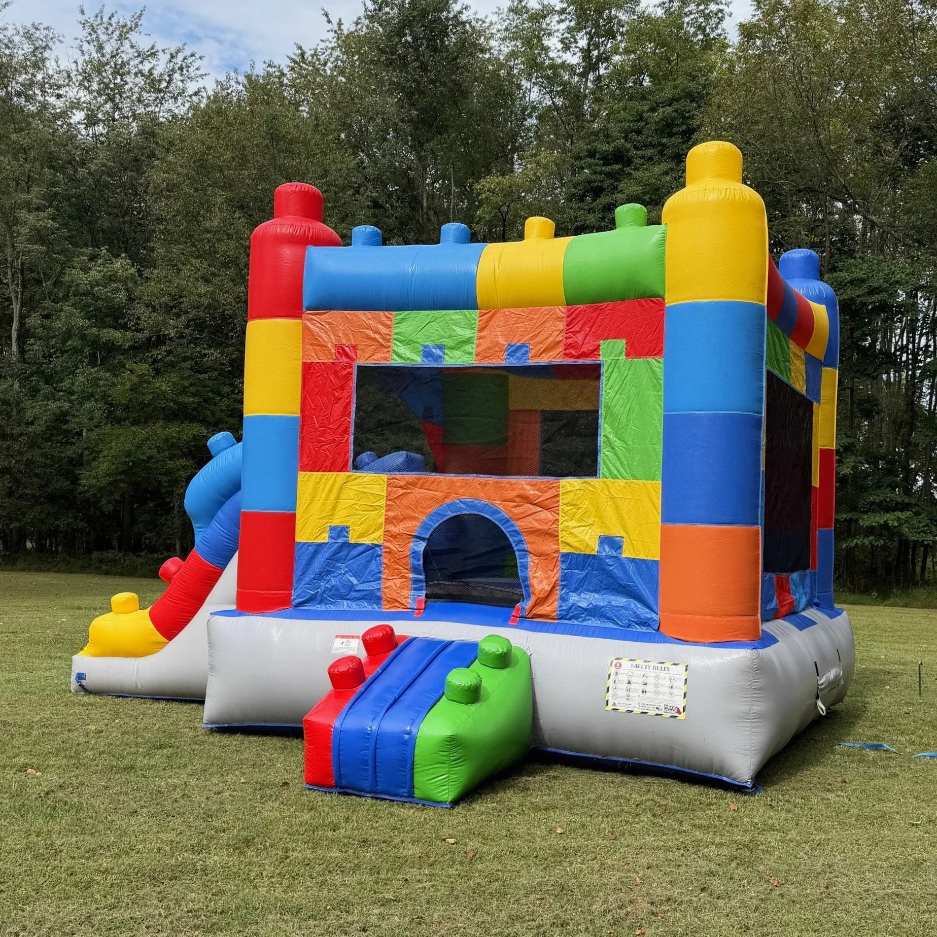 Block House Inflatable Bounce House Wild Valley Inflatables Jefferson County West Virginia