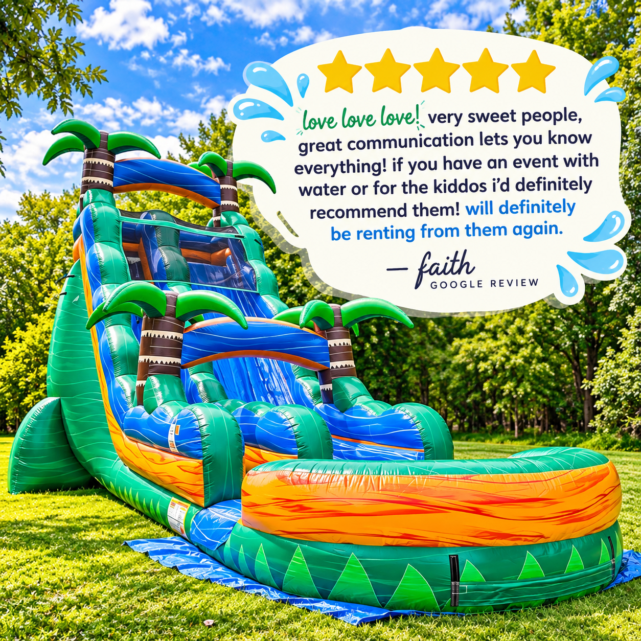 Tropical Water Slide Customer Review.png