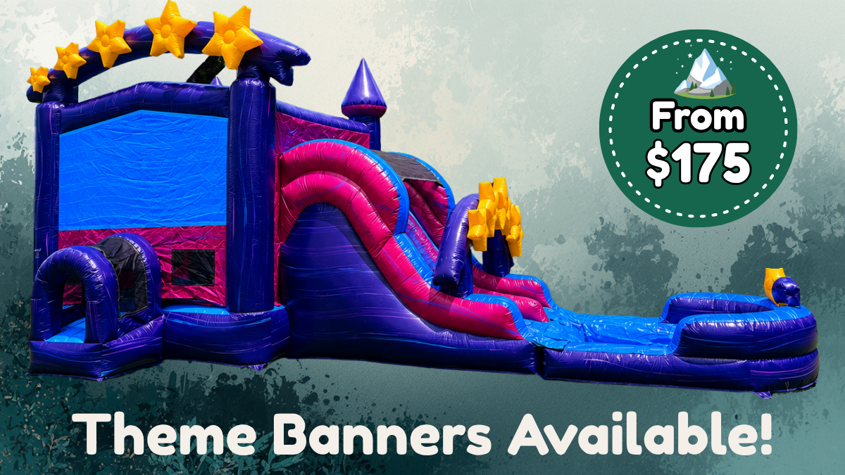 Galaxy Combo inflatable bounce house with slide rental in Jefferson County, West Virginia.
