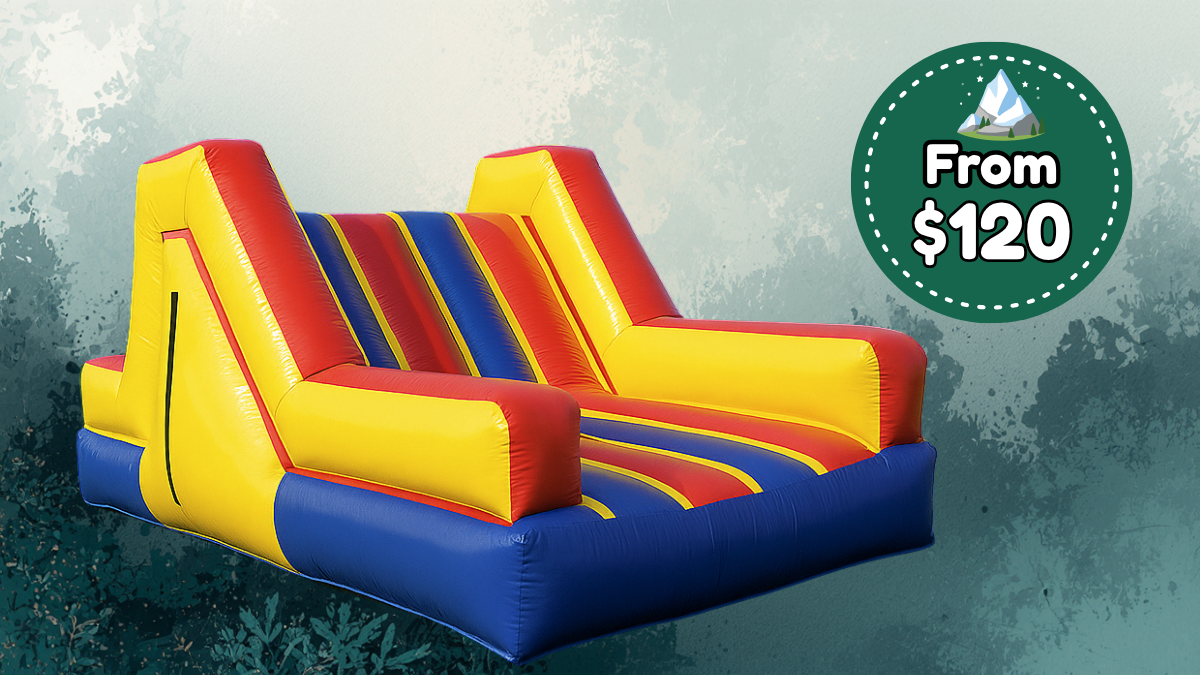 Mini Racer inflatable obstacle course rental for younger children from Wild Valley Inflatables in Jefferson County, West Virginia.