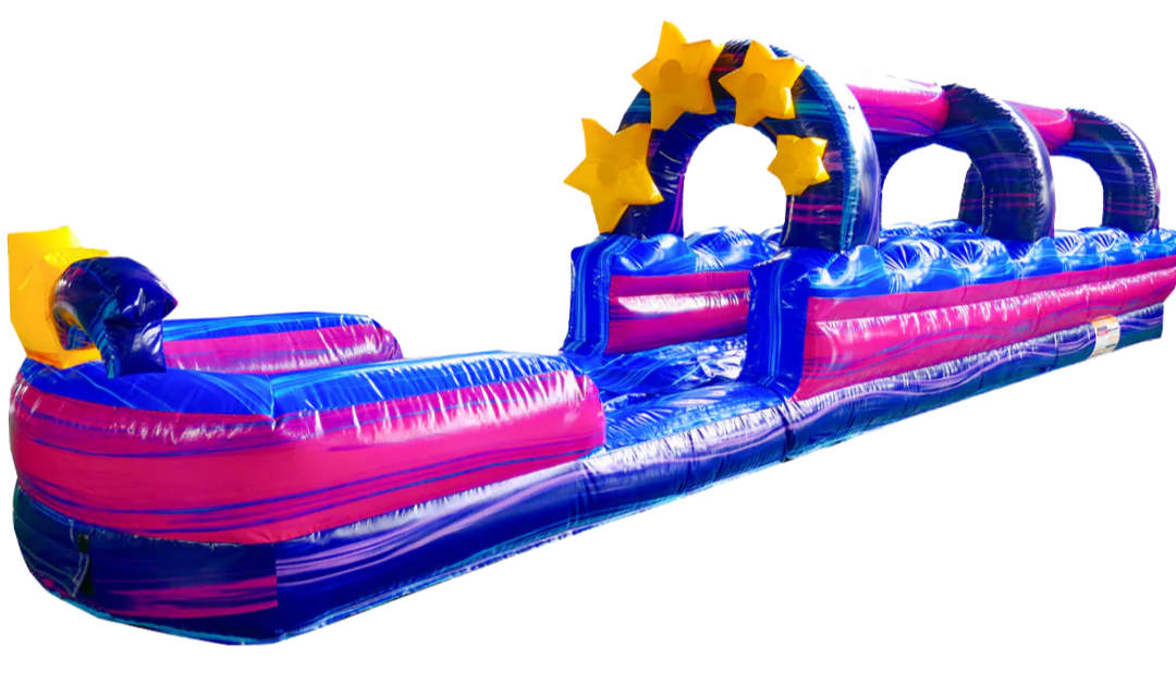 Galaxy Slip N Slide commercial inflatable slip and slide rental from Wild Valley Inflatables in Jefferson County, West Virginia.