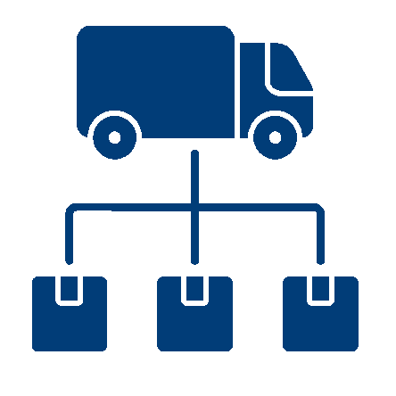 Warehouse with premium appliances prepared for commercial distribution and delivery.
