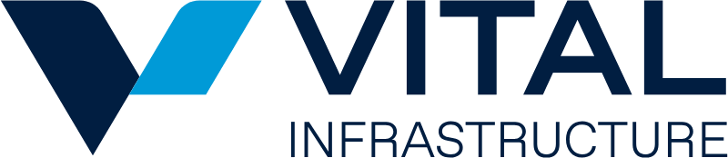 Vital Infrastructure logo with stylized 'V' and text.
