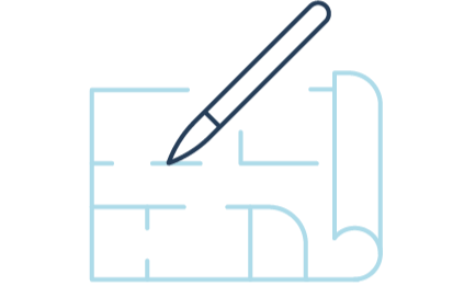 Blueprint or technical drawing of a building or structure.