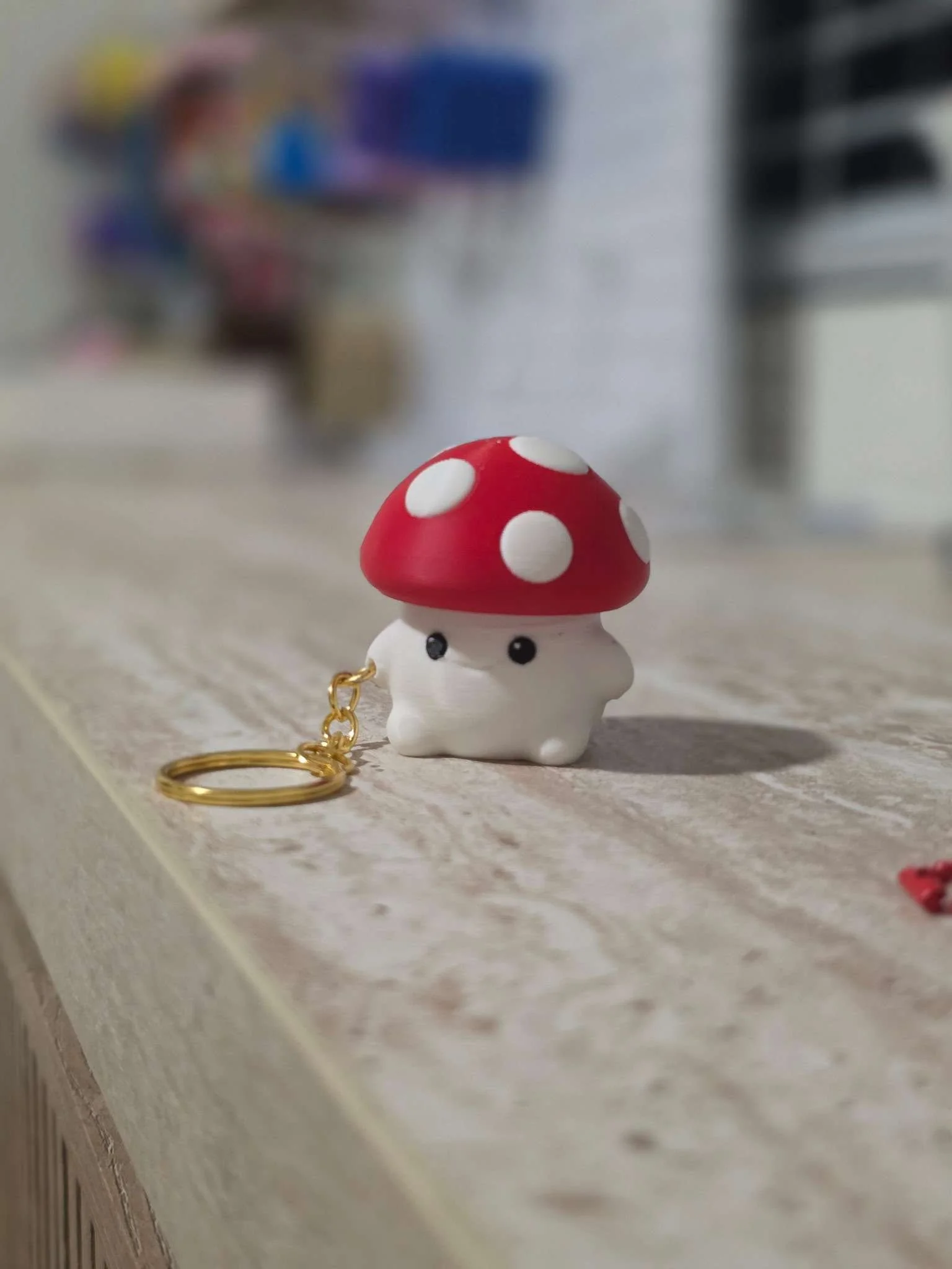 Whimsical Mushroom Keychain