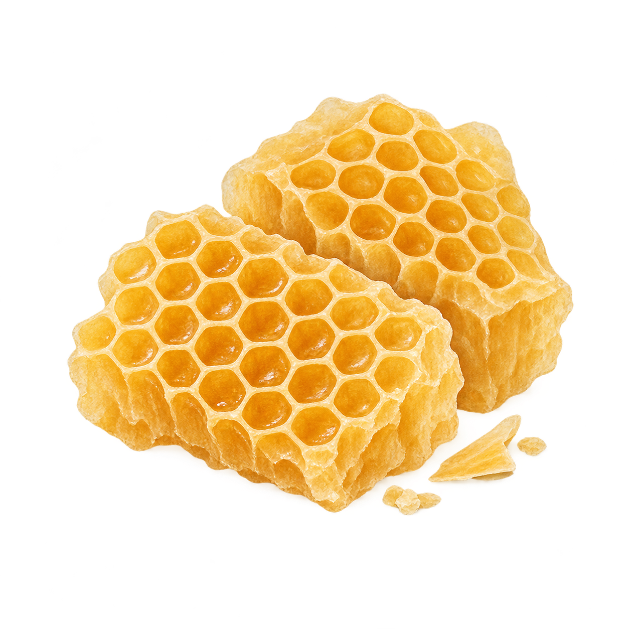 Golden beeswax honeycomb, a key ingredient in Mind Your Own Beeswax hand balm.