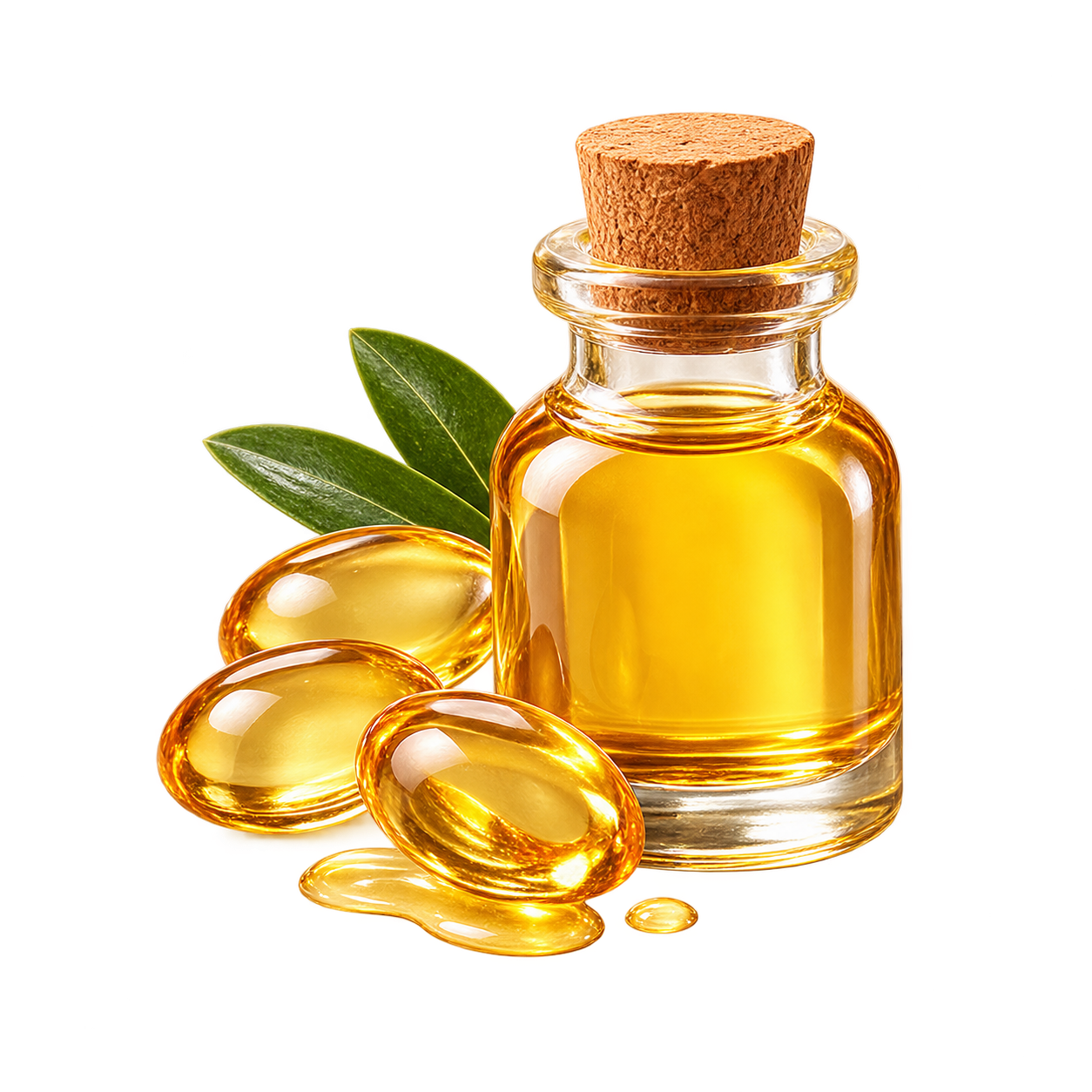Vitamin E oil, an antioxidant ingredient that helps condition skin and support the shelf life of Mind Your Own Beeswax hand balm and lip balm.