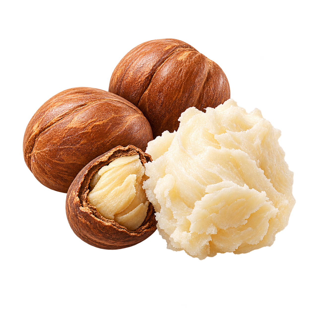 Shea butter, a rich moisturizing ingredient in Mind Your Own Beeswax hand balm.