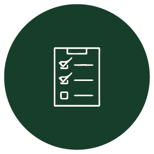 Checklist with three checked items and one unchecked item on a clipboard