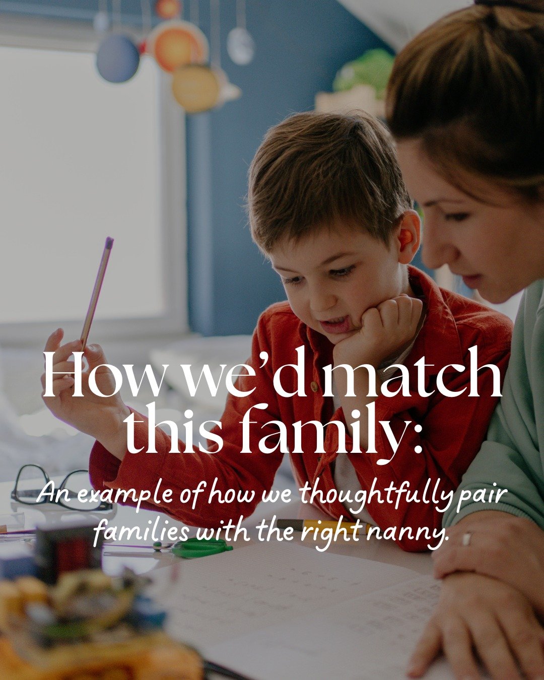 For the Johnson family, we&rsquo;d be looking for someone who can genuinely step into the rhythm of a homeschooling family.

A former elementary teacher would be a great fit. Someone who already knows how to keep multiple kids engaged, organized, and
