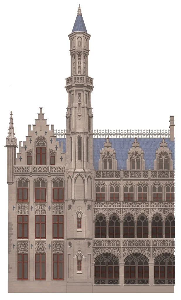 Fly Over Bruges: wallprints for cutouts