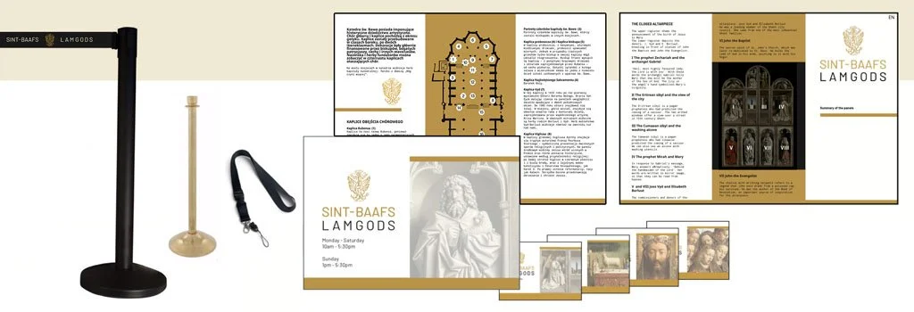 St-Baafs Gent, LAM GODS brochures, wayfinding, ticketing, paraphernalia