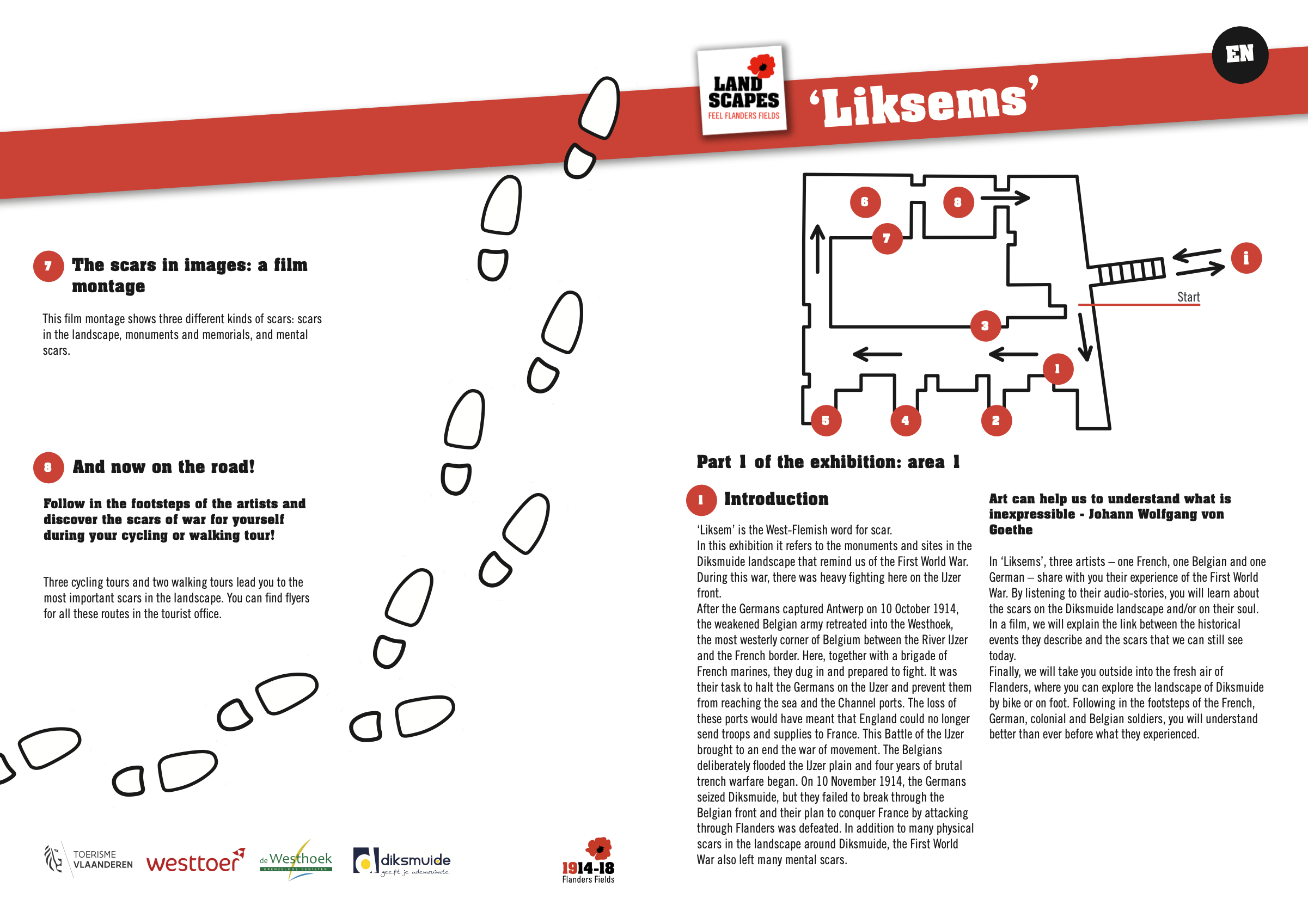 Toerisme Diksmuide, Liksems/Landscapes expo. Scenography, pancartes, promotional materials.